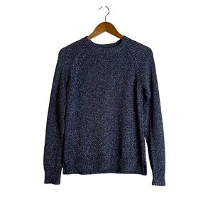 J. Crew blue metallic‎ knit sweater. Size medium
